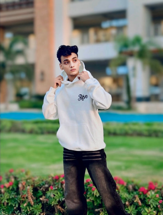 white premium hoodie